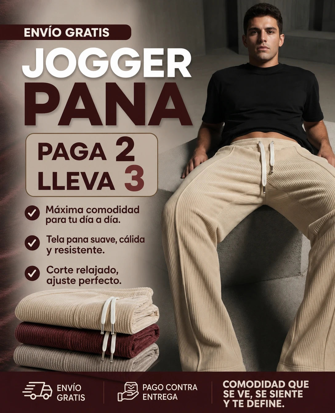 JOGGER PANA DUXXO EN ALGODON